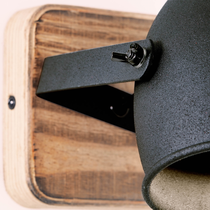 Brilliant - Zidna reflektorska svjetiljka CROWTON 1xGU10/6W/230V borovina