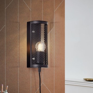 Brilliant - Zidna svjetiljka MAZE 1xE27/40W/230V crna