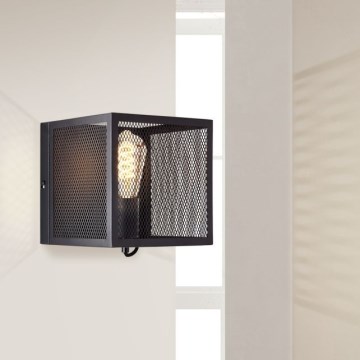 Brilliant - Zidna svjetiljka MAZE 1xE27/40W/230V crna