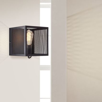 Brilliant - Zidna svjetiljka MAZE 1xE27/40W/230V crna