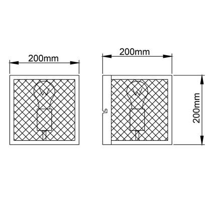 Brilliant - Zidna svjetiljka MAZE 1xE27/40W/230V crna