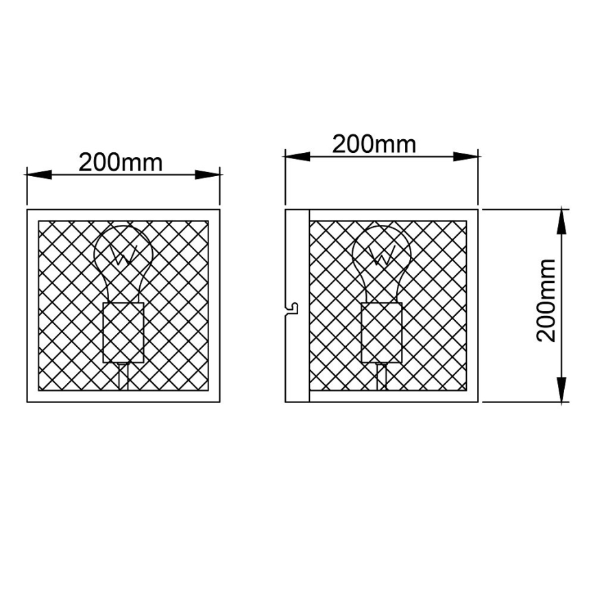 Brilliant - Zidna svjetiljka MAZE 1xE27/40W/230V crna