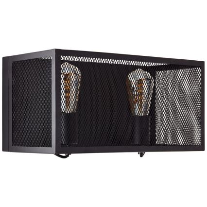 Brilliant - Zidna svjetiljka MAZE 2xE27/40W/230V crna