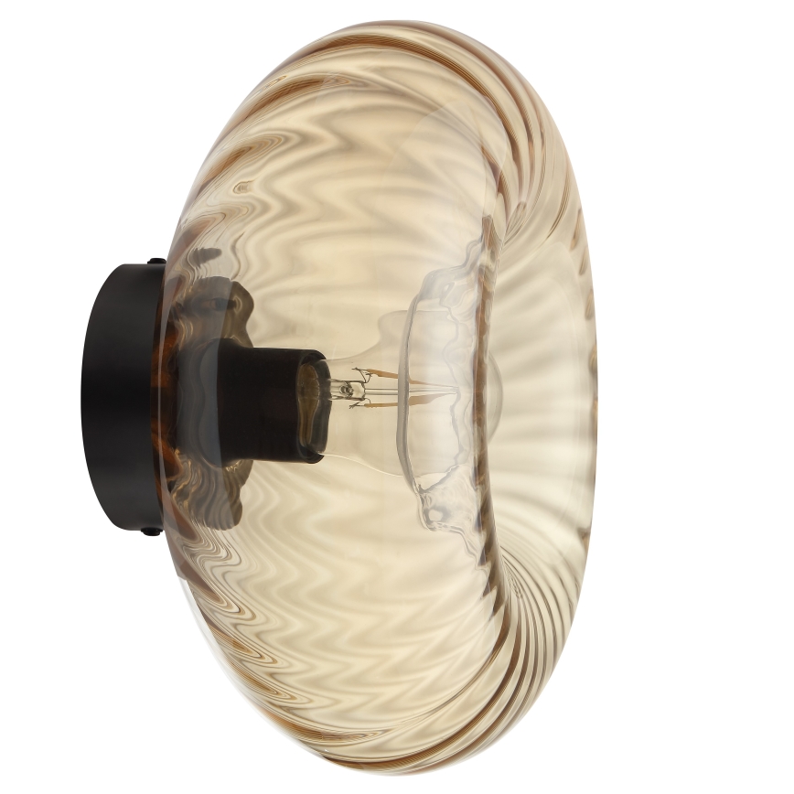 Brilliant - Zidna svjetiljka NEVIL 1xE27/20W/230V crna/dimno bež