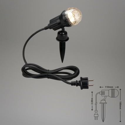 Brilo 3078-015 - LED Vanjska svjetiljka TERRA 1xGU10/3W/230V IP44