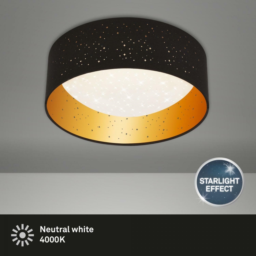 Brilo 3482-015 - LED Stropna svjetiljka MAILA STARRY LED/12W/230V crna/zlatna