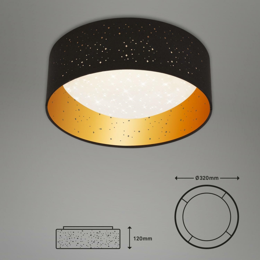 Brilo 3482-015 - LED Stropna svjetiljka MAILA STARRY LED/12W/230V crna/zlatna