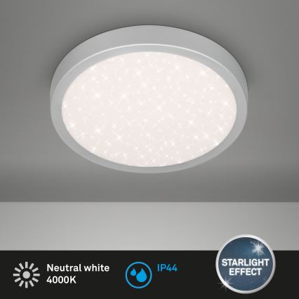 Brilo 3649-014 - LED Stropna svjetiljka za kupaonicu RUNA LED/18,5W/230V IP44 srebrna