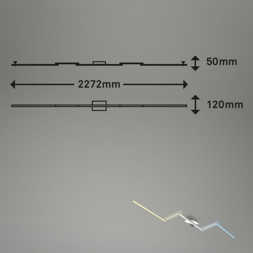 Brilo 3737-018 - LED stropna svjetiljka s mogućnošću prigušivanja SMART LED/24W/230V 3000-6500K Wi-Fi Tuya + daljinski upravljač