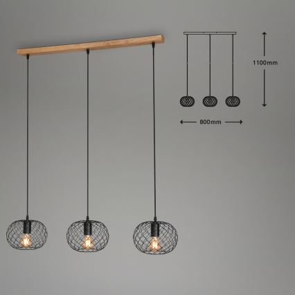 Brilo 4037-035 - Luster WINKI na sajli 3xE27/40W/230V