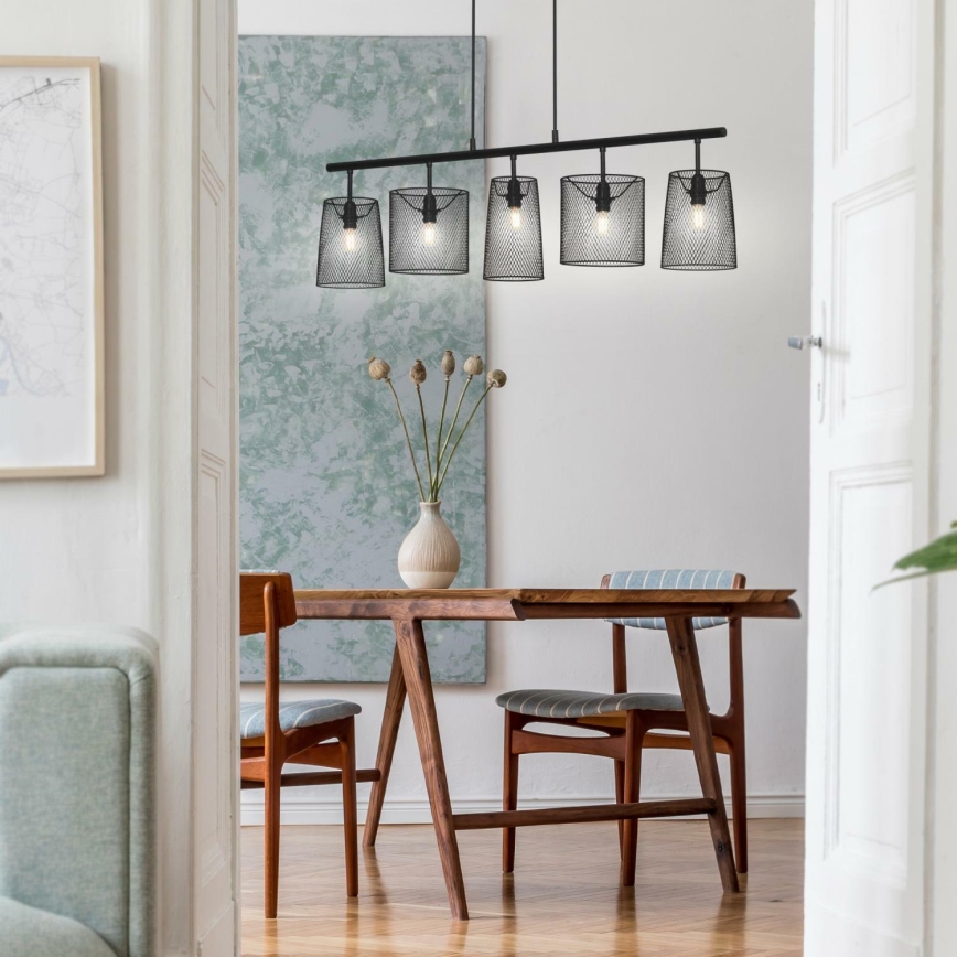 Brilo 4076-055 - Luster na sajli RETRO 5xE14/40W/230V