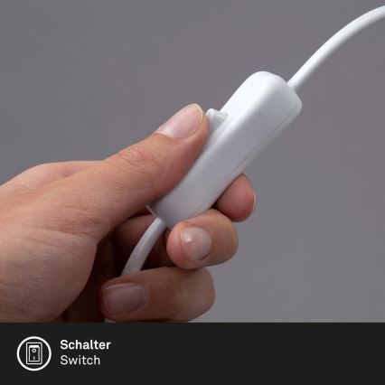 Brilo - LED Fleksibilna stolna lampa s kopčom TRASNA LED/7,5W/230V bijela