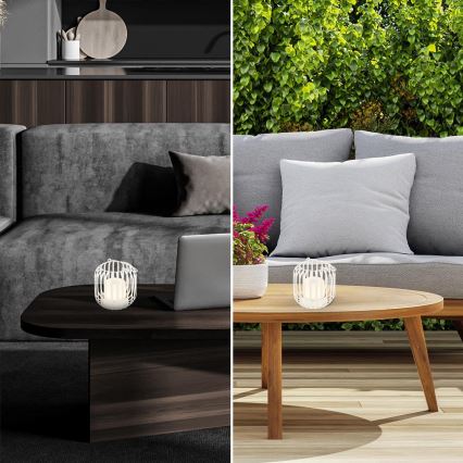 Brilo - LED Prigušiva punjiva vanjska stolna lampa LED/2W/5V IP44 bijela