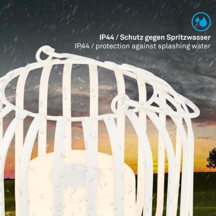 Brilo - LED Prigušiva punjiva vanjska stolna lampa LED/2W/5V IP44 bijela