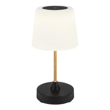Brilo - LED Prigušiva punjiva vanjska stolna lampa COMPA LED/3W/5V IP44 kaučukovac crna/bijela