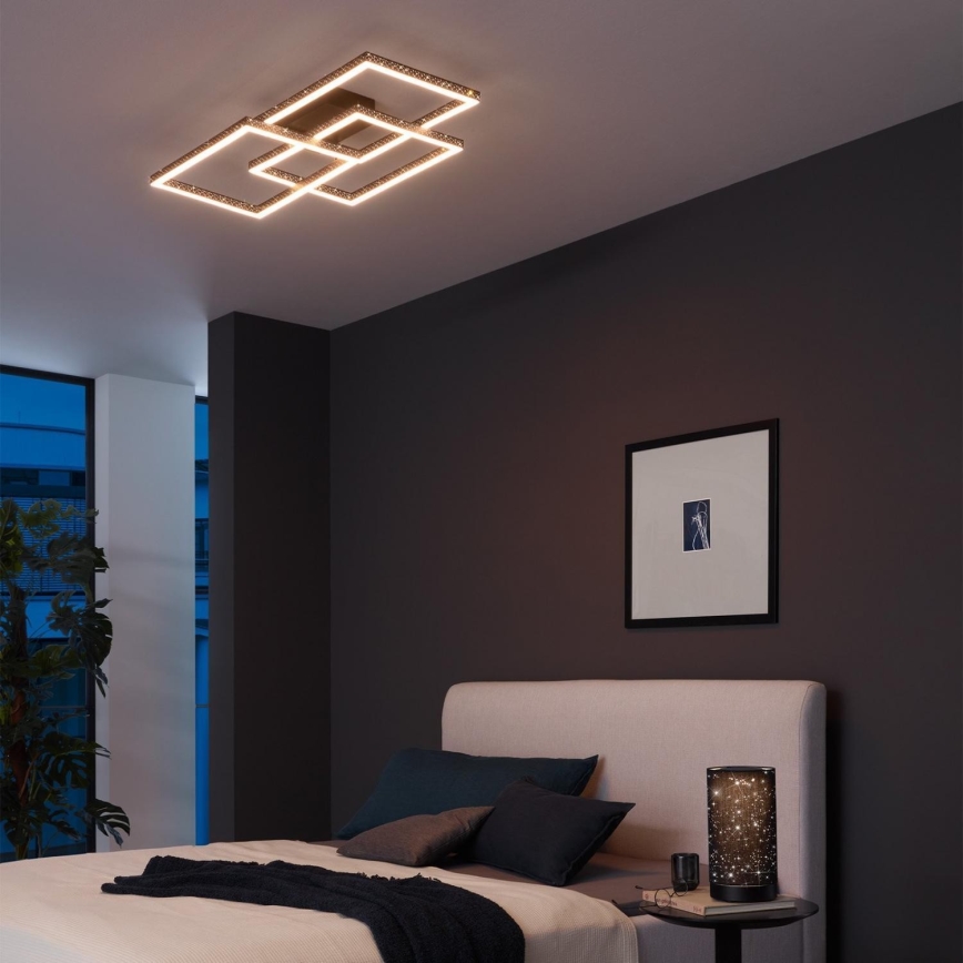 Brilo - LED Prigušiva stropna svjetiljka FRAME LED/57W/230V 3000K crna