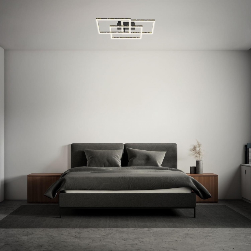 Brilo - LED Prigušiva stropna svjetiljka FRAME LED/57W/230V 3000K crna
