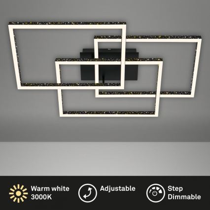 Brilo - LED Prigušiva stropna svjetiljka FRAME LED/57W/230V 3000K crna