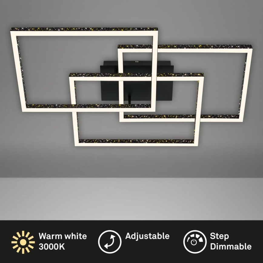 Brilo - LED Prigušiva stropna svjetiljka FRAME LED/57W/230V 3000K crna