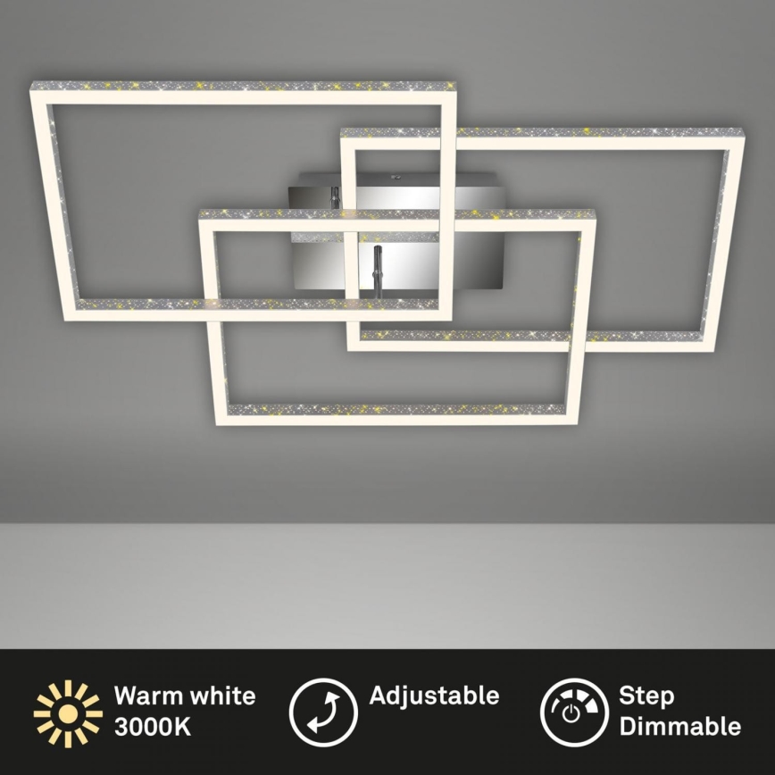 Brilo - LED Prigušiva stropna svjetiljka FRAME LED/57W/230V 3000K mat krom
