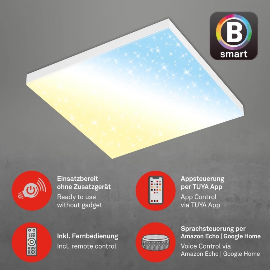 Brilo - LED Prigušiva stropna svjetiljka FRAMELESS LED/24W/230V 3000-6500K Wi-Fi Tuya + daljinski upravljač