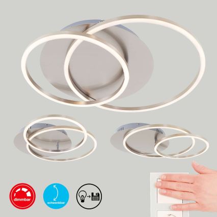 Brilo - LED prigušiva stropna svjetiljka FRAMES LED/14W/230V + LED/22W 3000K