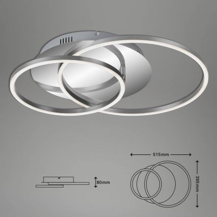 Brilo - LED prigušiva stropna svjetiljka FRAMES LED/14W/230V + LED/22W 3000K