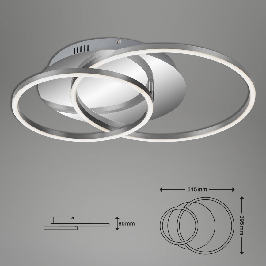 Brilo - LED prigušiva stropna svjetiljka FRAMES LED/14W/230V + LED/22W 3000K