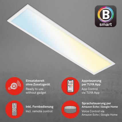 Brilo - LED Prigušiva stropna svjetiljka PIATTO LED/28W/230V 3000-6500K Wi-Fi Tuya + daljinski upravljač