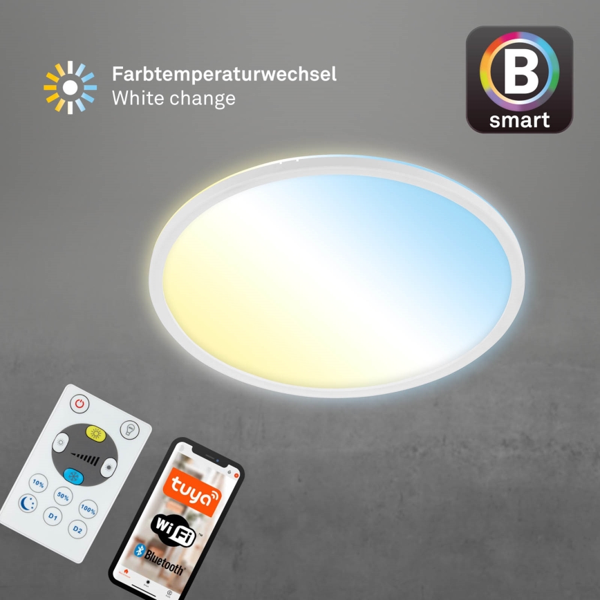 Brilo - LED Prigušiva stropna svjetiljka SLIM LED/22W/230V 2700-6500K Wi-Fi Tuya + daljinski upravljač