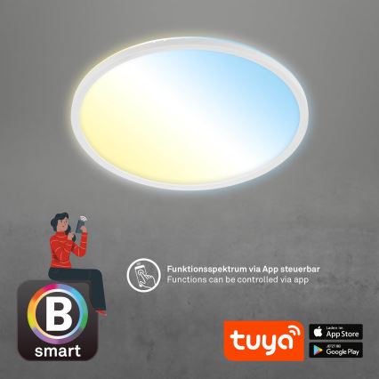 Brilo - LED Prigušiva stropna svjetiljka SLIM LED/22W/230V 2700-6500K Wi-Fi Tuya + daljinski upravljač