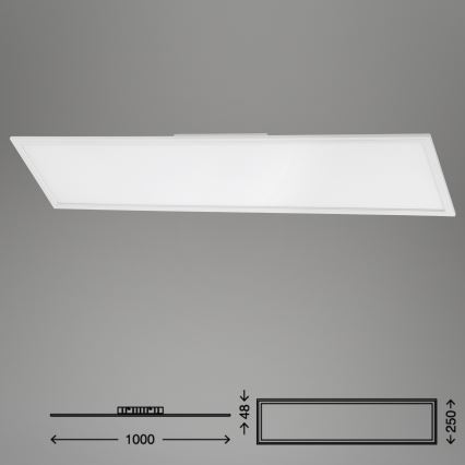Brilo - LED Prigušiva stropna svjetiljka SLIM LED/24W/230V 3000-6500K 100x25 cm + daljinski upravljač