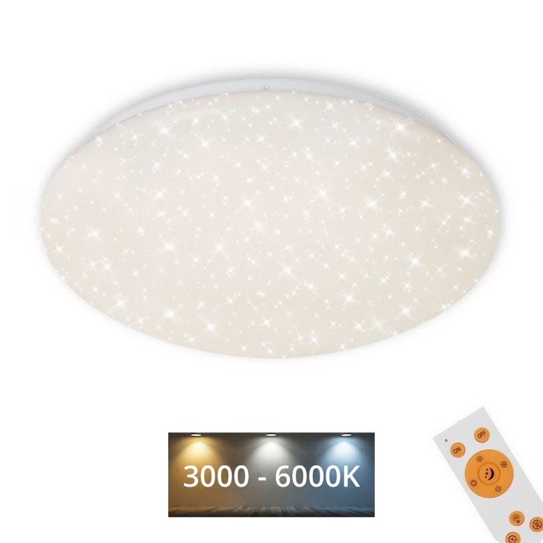 Brilo - LED Prigušiva stropna svjetiljka STARRY SKY LED/22W/230V 3000-6000K + daljinski upravljač