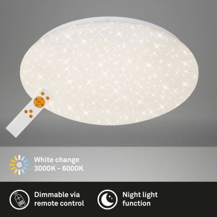 Brilo - LED Prigušiva stropna svjetiljka STARRY SKY LED/22W/230V 3000-6000K + daljinski upravljač