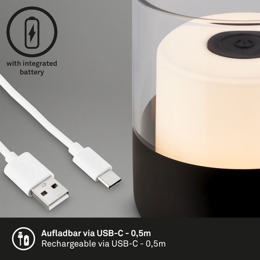 Brilo - LED prigušiva vanjska punjiva stolna lampa LILET LED/2W/5V IP44