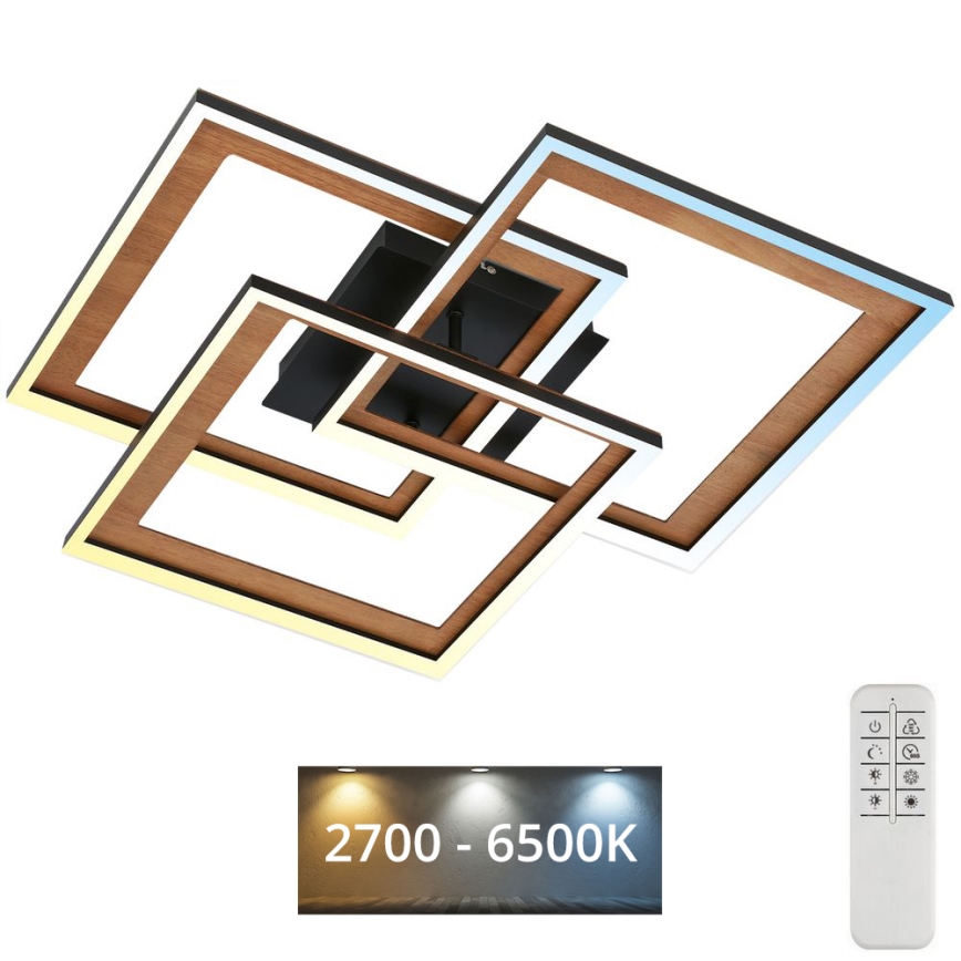 Brilo - LED Prigušivi nadgradni luster FRAME LED/45W/230V 2700-6500K + daljinski upravljač