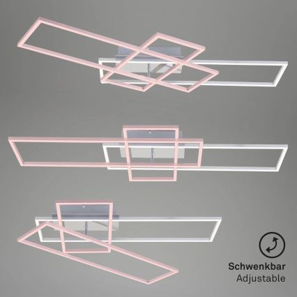 Brilo - LED Prigušivi nadgradni luster FRAME LED/51W/230V 2700-5000K mat krom + daljinski upravljač