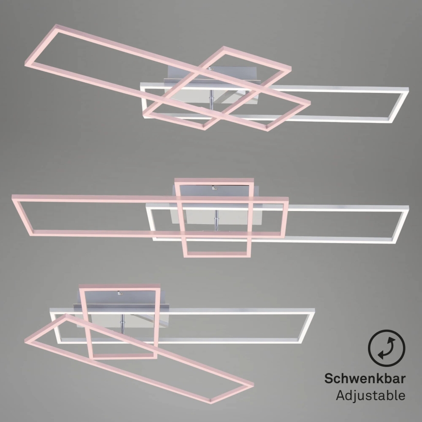 Brilo - LED Prigušivi nadgradni luster FRAME LED/51W/230V 2700-5000K mat krom + daljinski upravljač