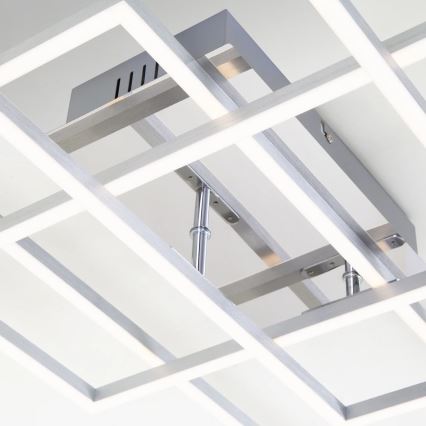 Brilo - LED Prigušivi nadgradni luster FRAME LED/51W/230V 2700-5000K mat krom + daljinski upravljač