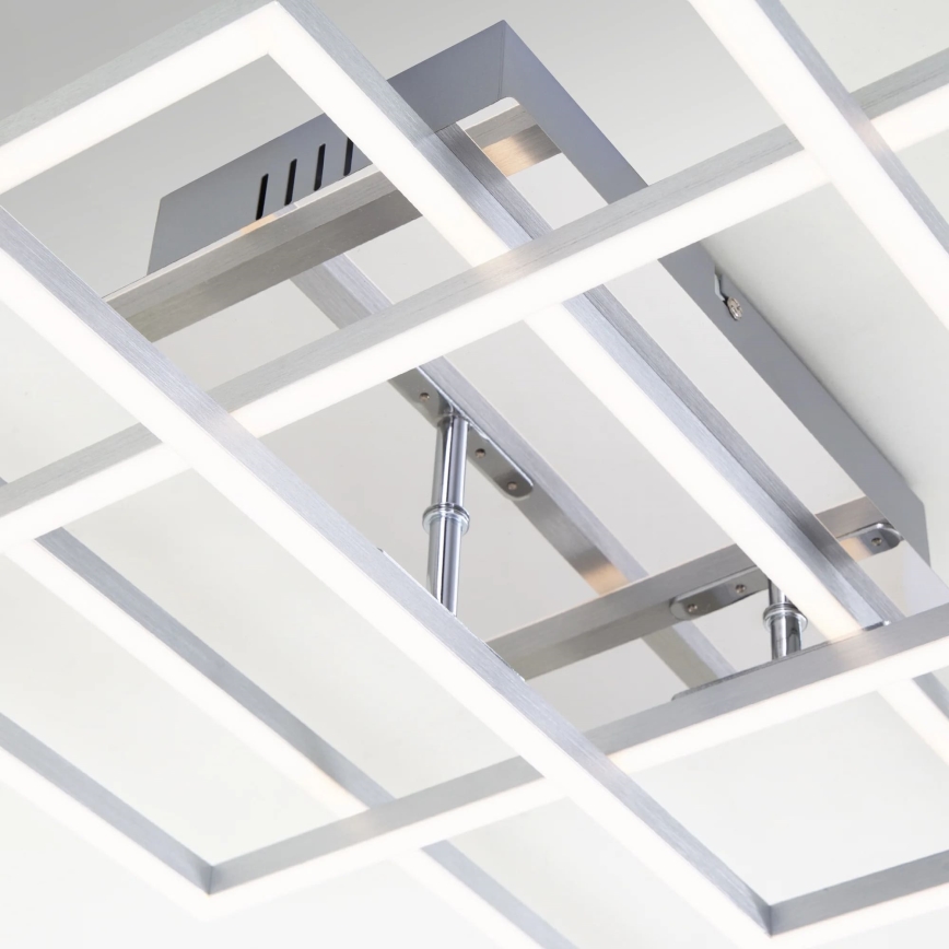Brilo - LED Prigušivi nadgradni luster FRAME LED/51W/230V 2700-5000K mat krom + daljinski upravljač