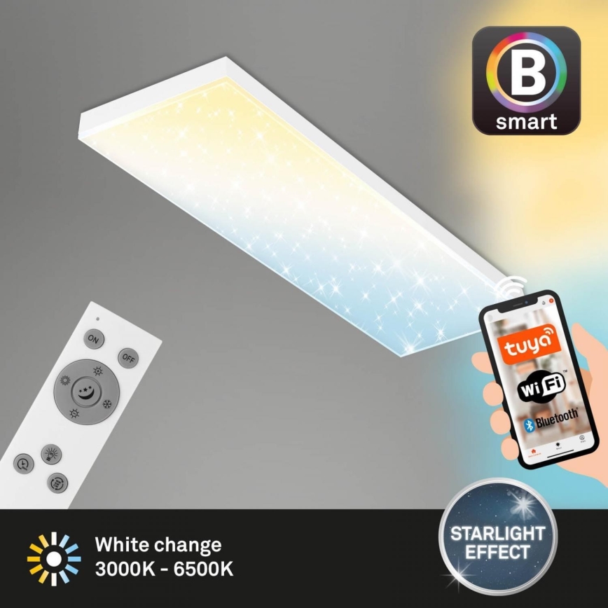 Brilo - LED Prigušivi nadgradni panel FRAMELESS LED/28W/230V 3000-6500K Wi-Fi Tuya + daljinski upravljač