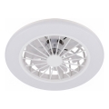 Brilo - LED prigušivi stropni ventilator PAFO LED/24W/230V 3000-6500K bijela + daljinski upravljač