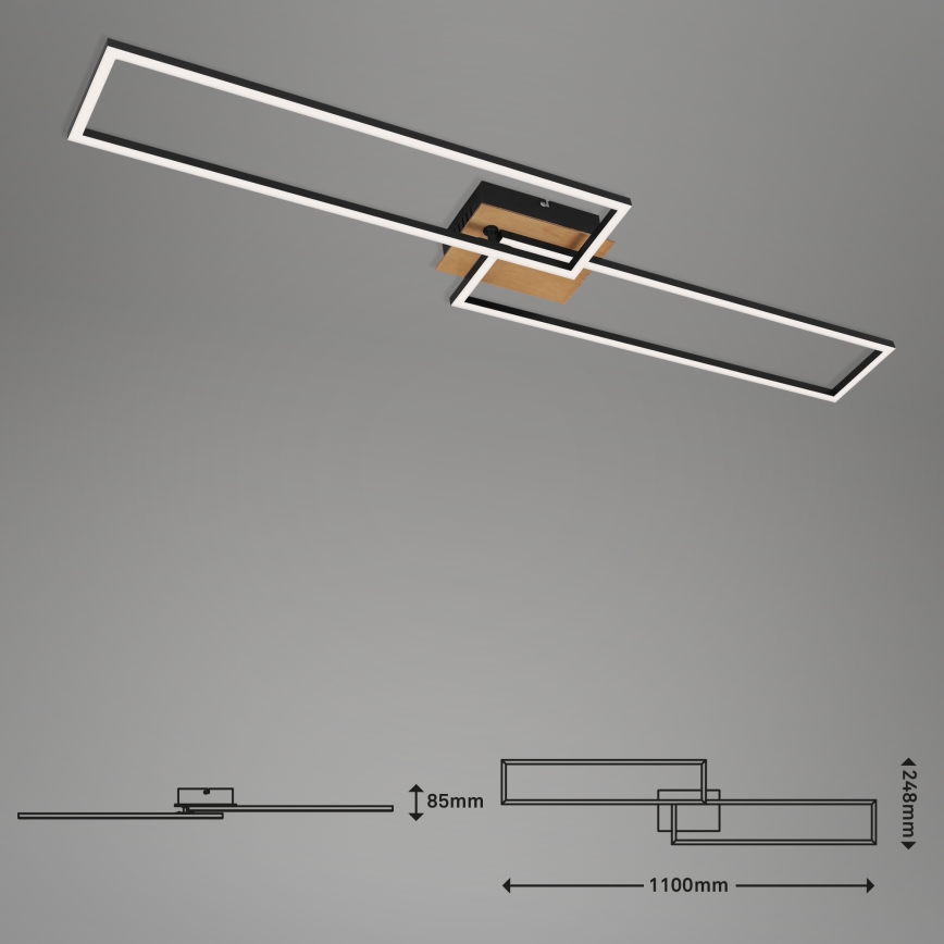 Brilo - LED stropna lampa s prigušivanjem FRAME 2xLED/20W/230V 2700-5000K + daljinski upravljač