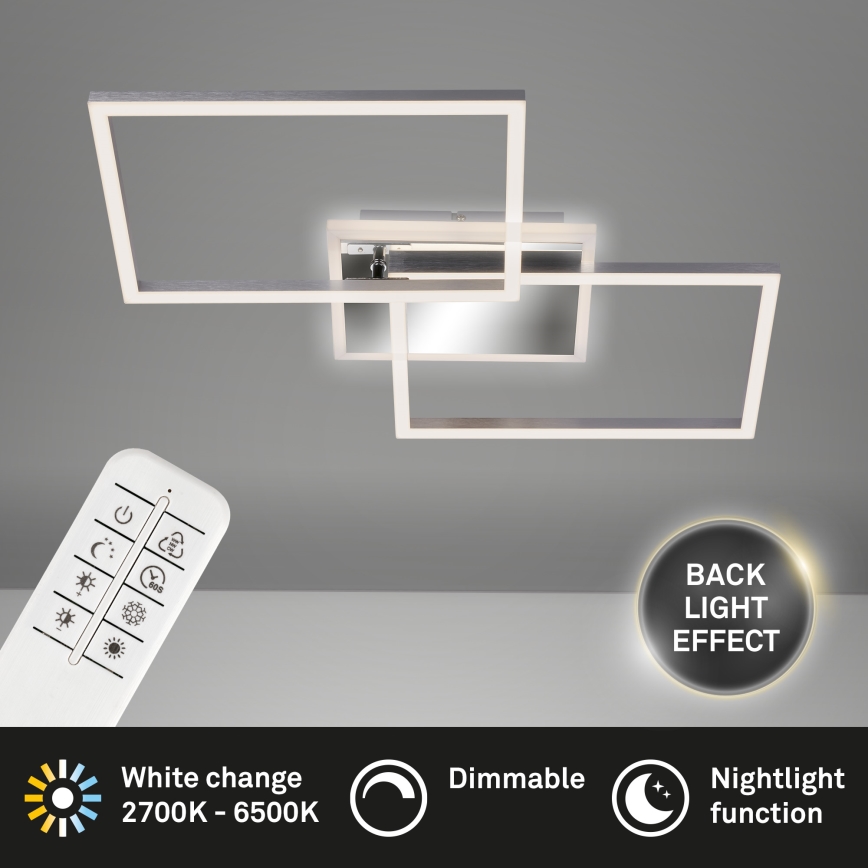 Brilo - LED stropna lampa FRAME s prigušivanjem 2xLED/20W/230V 2700-6500K + daljinski upravljač