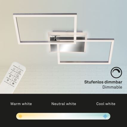 Brilo - LED stropna lampa FRAME s prigušivanjem 2xLED/20W/230V 2700-6500K + daljinski upravljač