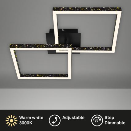 Brilo - LED stropna lampa s prigušivanjem FRAME 2xLED/9W/230V