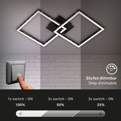 Brilo - LED stropna lampa s prigušivanjem FRAME 2xLED/9W/230V