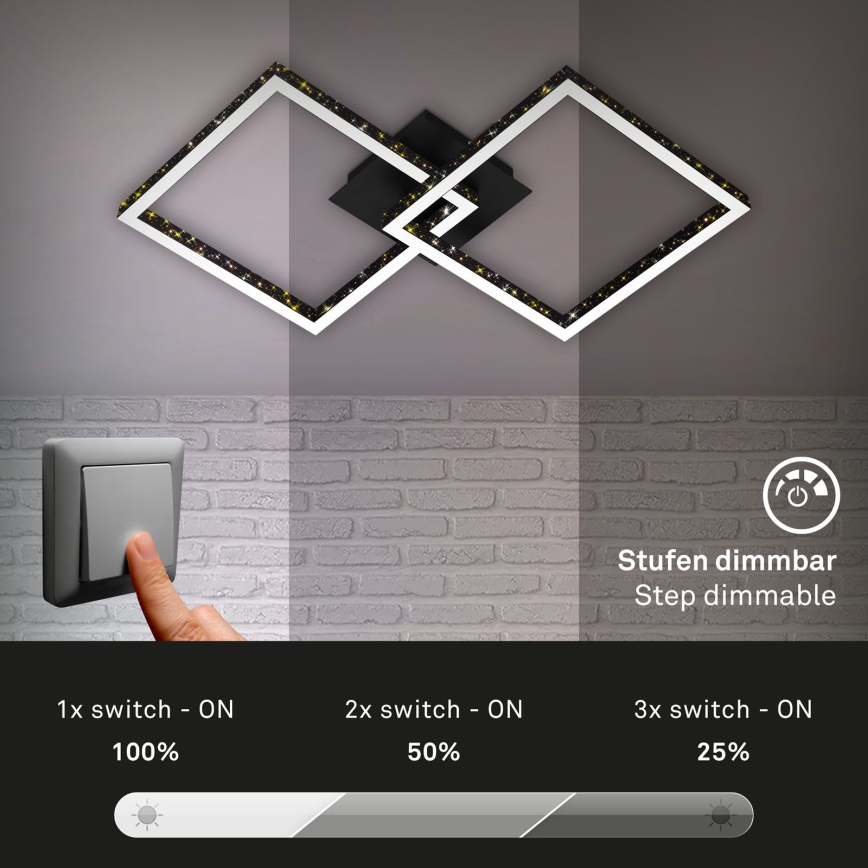 Brilo - LED stropna lampa s prigušivanjem FRAME 2xLED/9W/230V