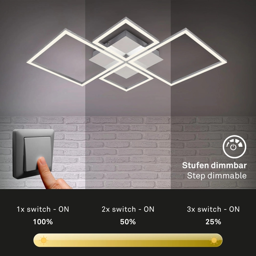 Brilo - LED stropna lampa s mogućnošću prigušivanja FRAME LED/44W/230V