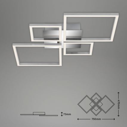 Brilo - LED stropna lampa s mogućnošću prigušivanja FRAME LED/44W/230V